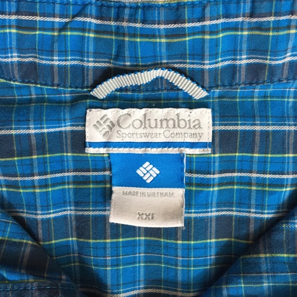 Columbia | Blue Plaid Button Down Shirt - Picture 2 of 9